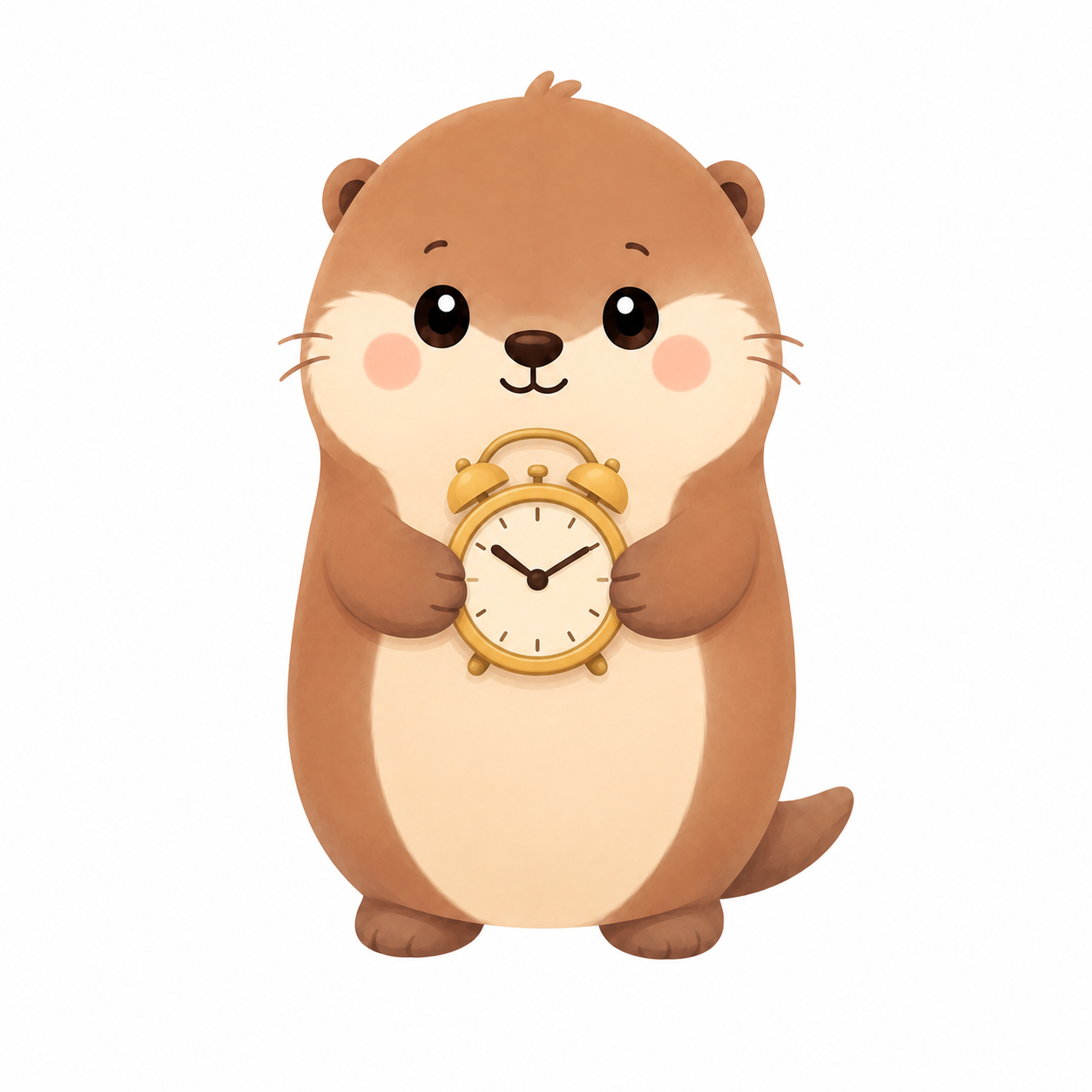Fin holding a clock