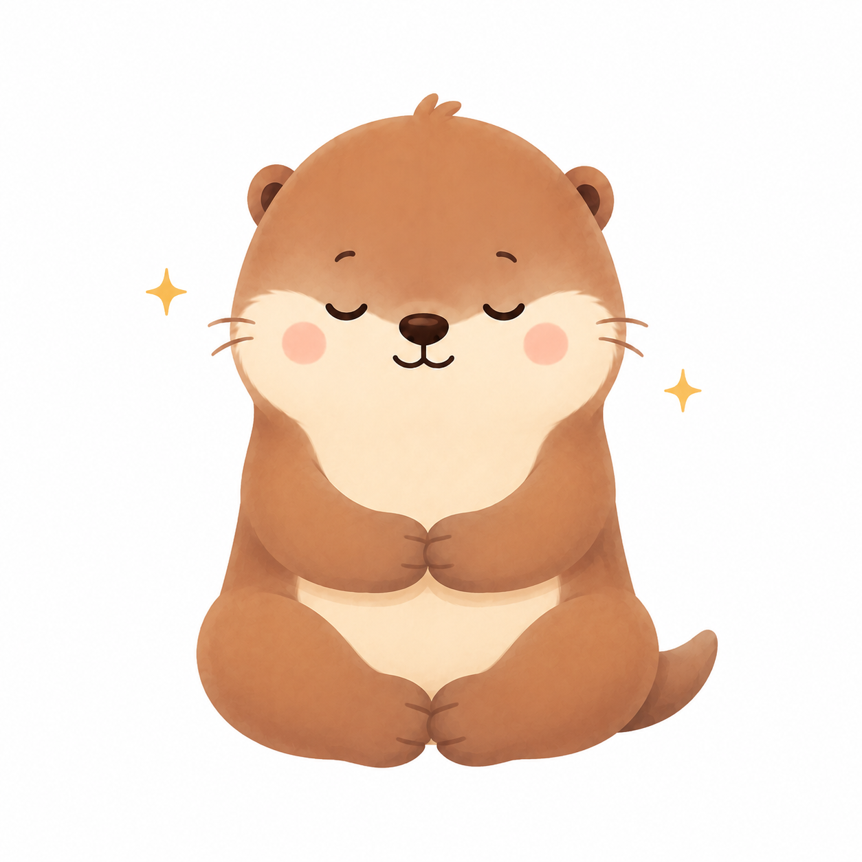 Fin meditating calmly